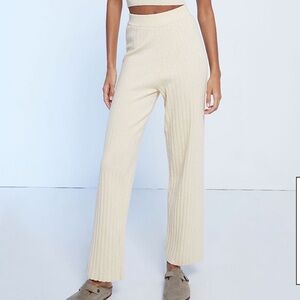 MINKPINK‎ Paige Knit Pants Oatmeal NWT Size Large